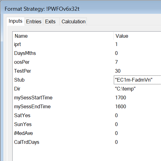 TS PWFO Strategy Input Form